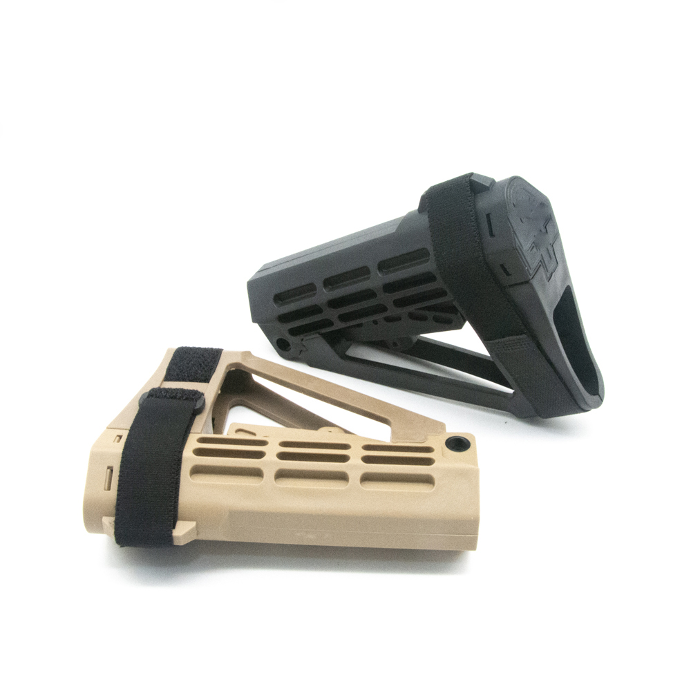 SBA4 Nylon Stock Buttstock Pistol M4 AR15 HK416 airsoft BK